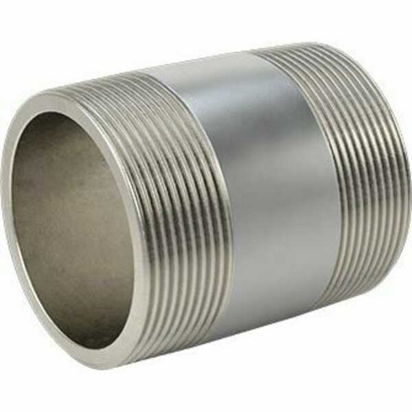 Bsc Preferred Thick-Wall 316/316L Stainless Steel Pipe Nipple Threaded on Both Ends 3 Pipe Size 4 Long 4475K354